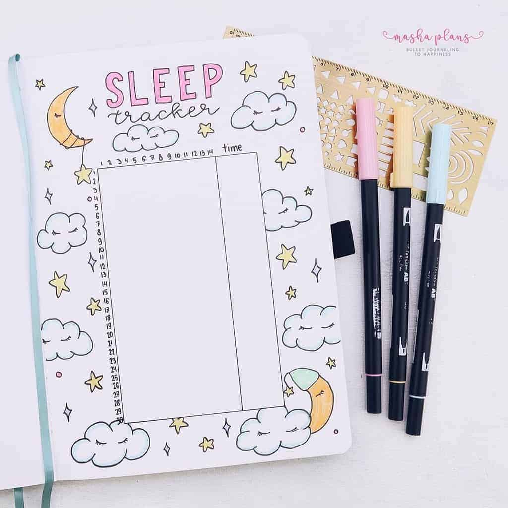 21 Adorable Bullet Journal Sleep Trackers For Better Sleep Habits 
