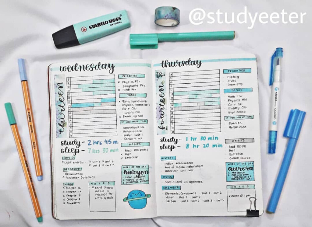 22 Best Bullet Journal Daily Spreads To Log Your Days