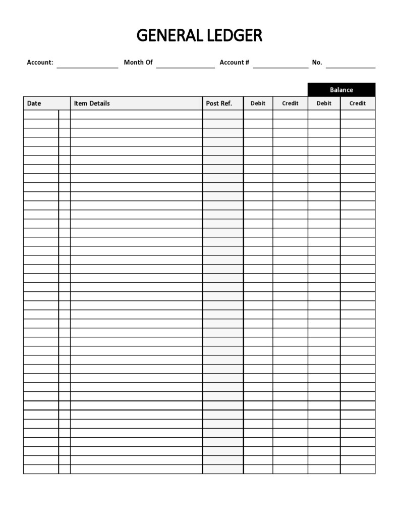 38 Perfect General Ledger Templates Excel Word TemplateLab