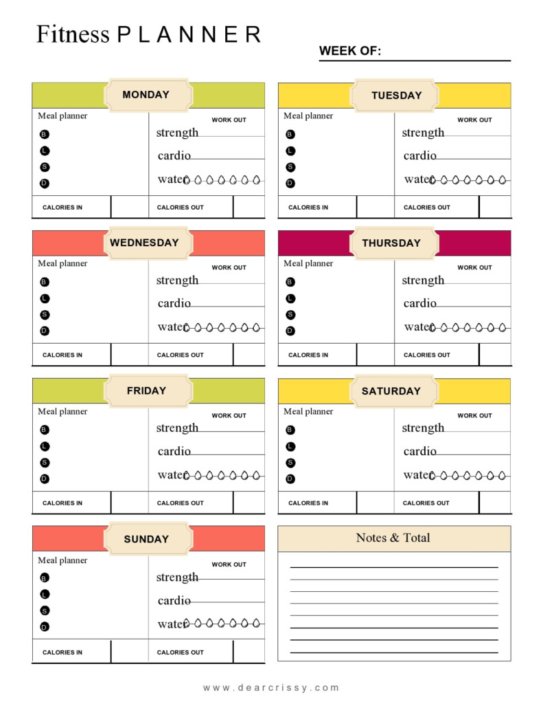 39 Useful Fitness Journal Templates Workout Planners 