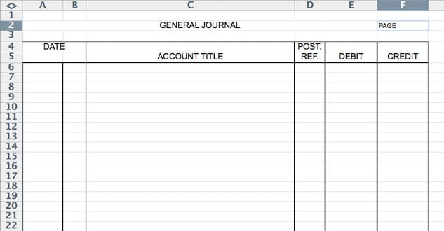 5 General Journal Templates Free Sample Templates