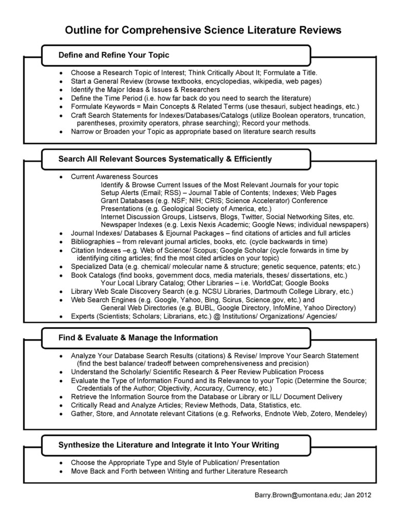 50 Smart Literature Review Templates APA TemplateLab