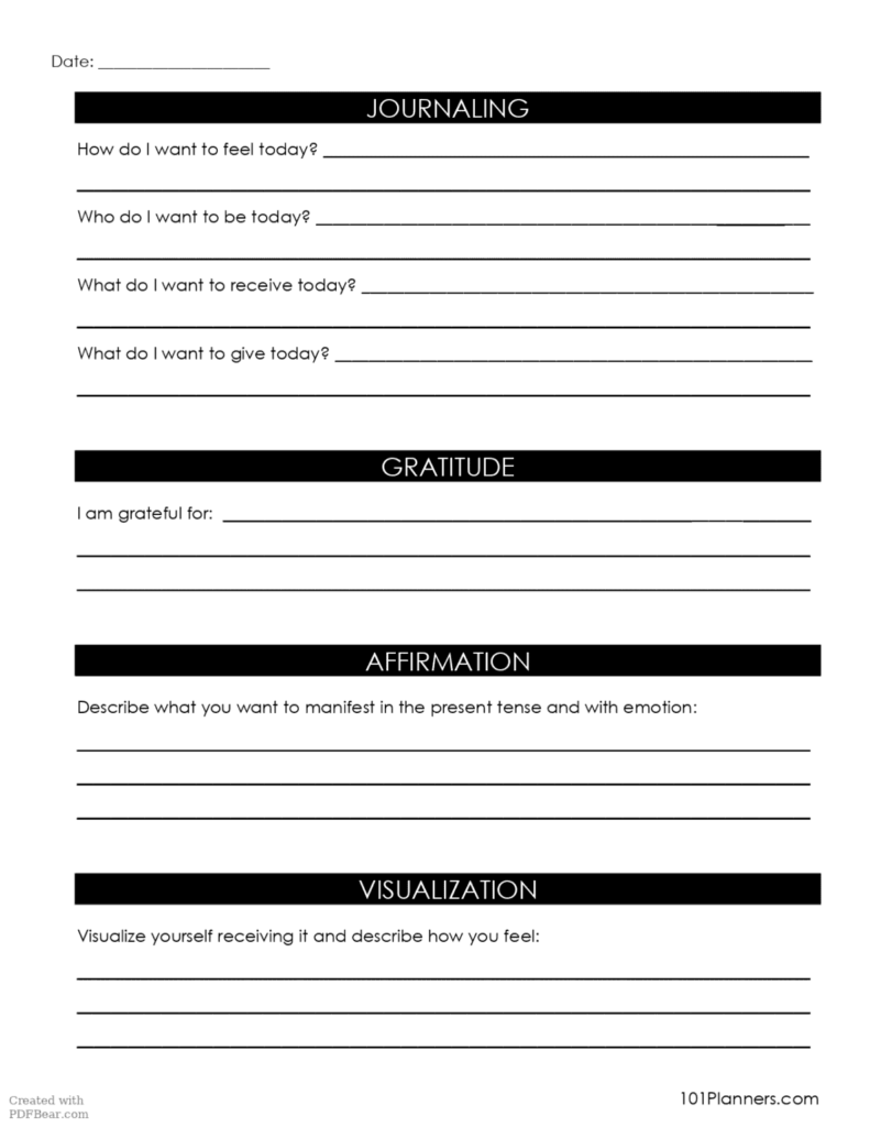 6 FREE Manifestation Journal Templates Instant Download