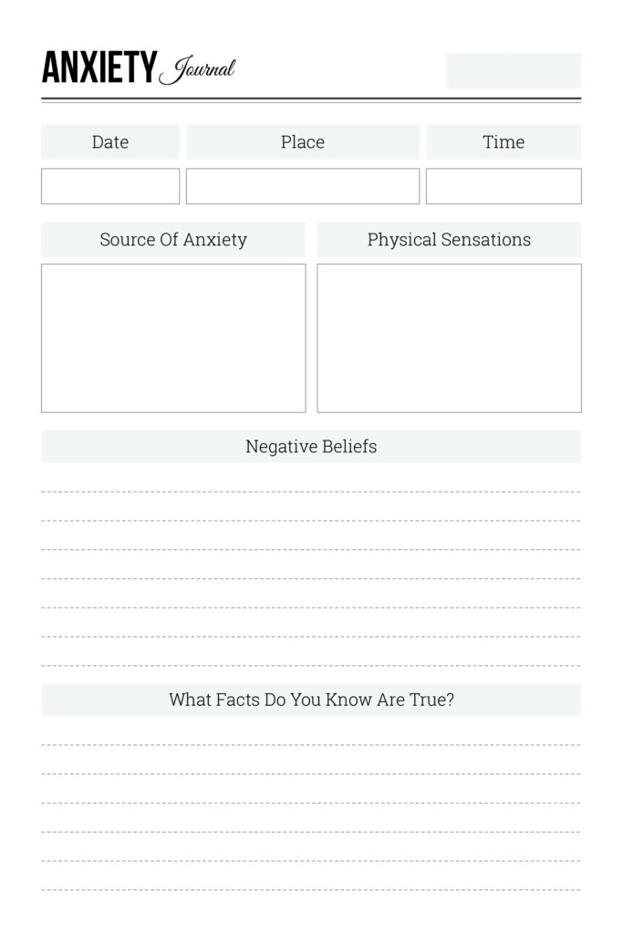 Anxiety Journal Printable PDF Etsy