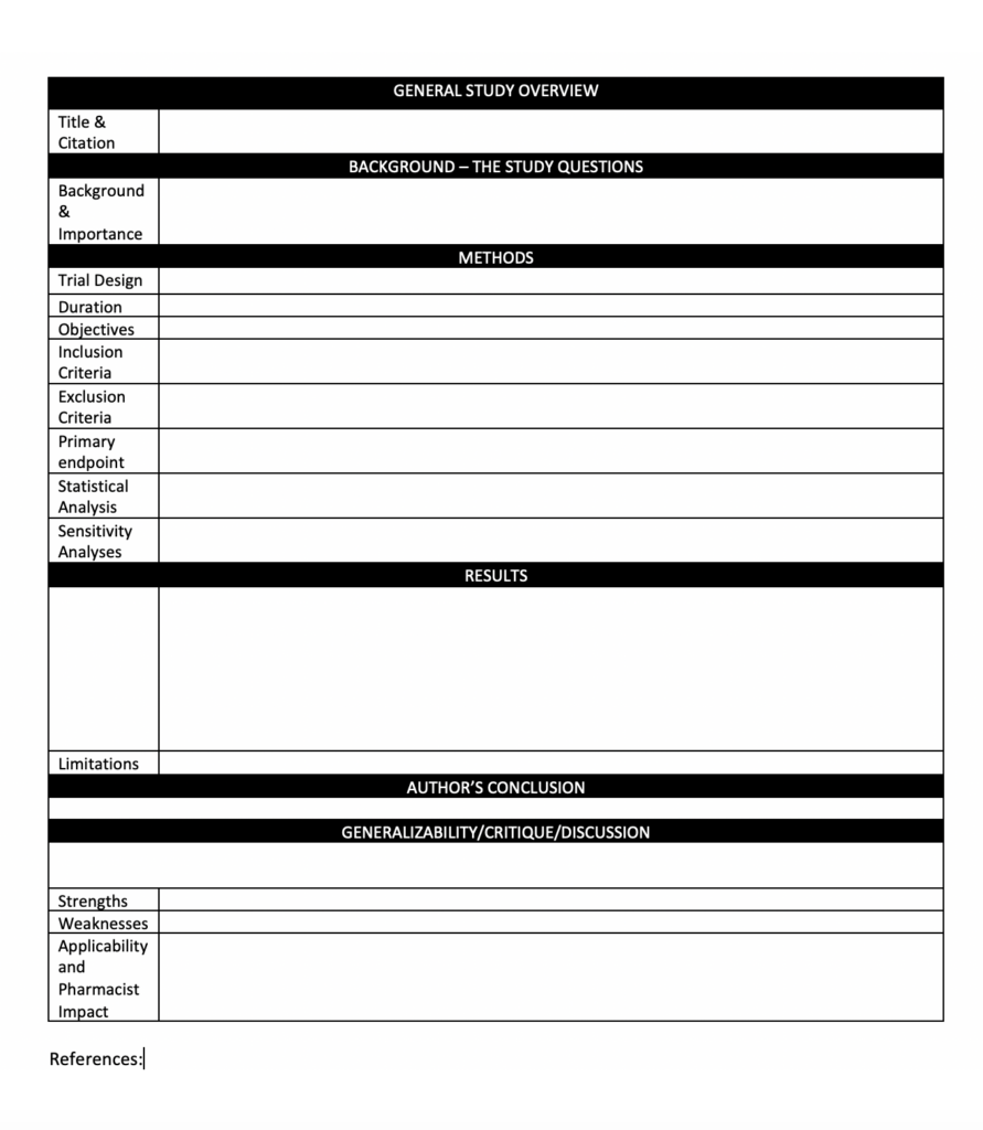 Ashp Journal Club Template