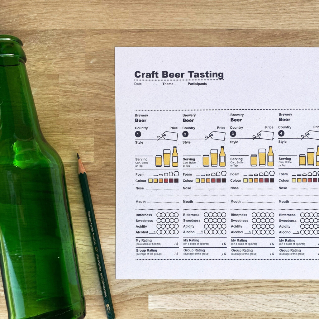 Beer Tasting Pro Printable Guide Etsy