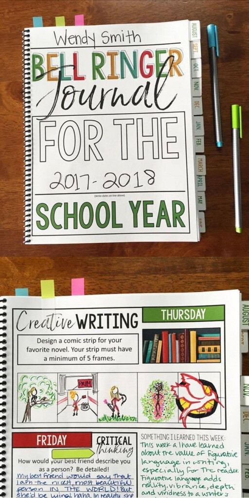 Bell Ringer Journal For The ENTIRE School Year Grades 7 12 275 