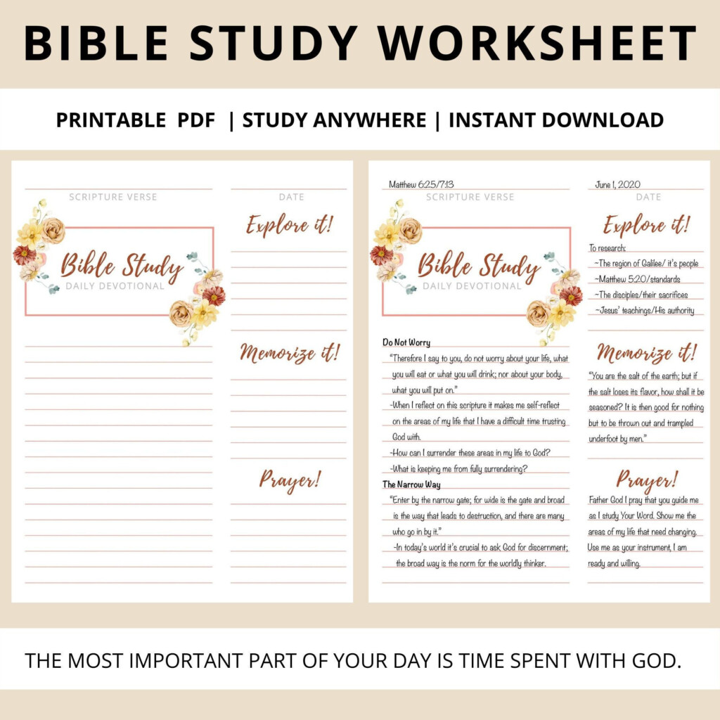 Bible Planner Printable Digital Download Journal Template 