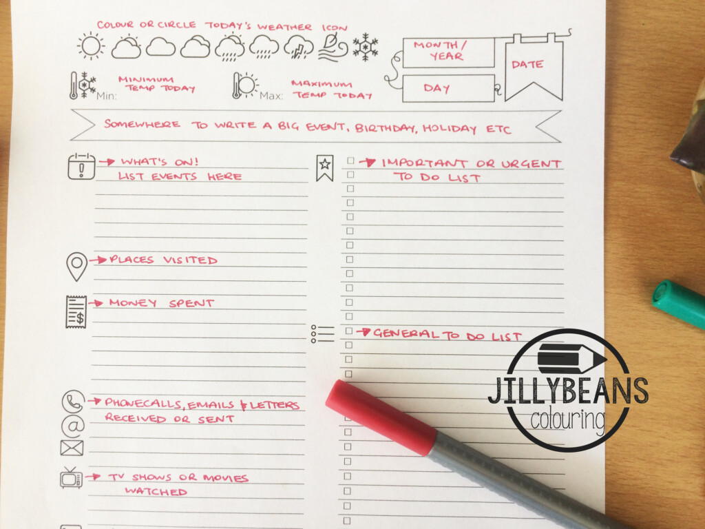 Bullet Journal Planner Template