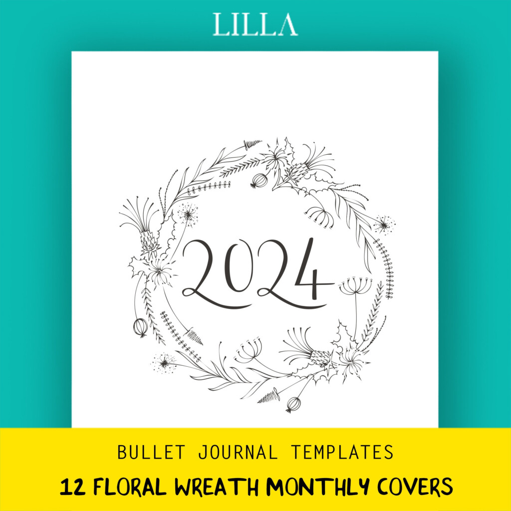 Bullet Style Journal Templates Printable Monthly Covers 2024 Bullet 