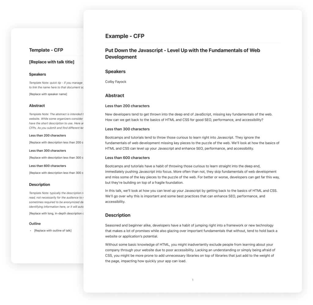 CFP Template CFP Template
