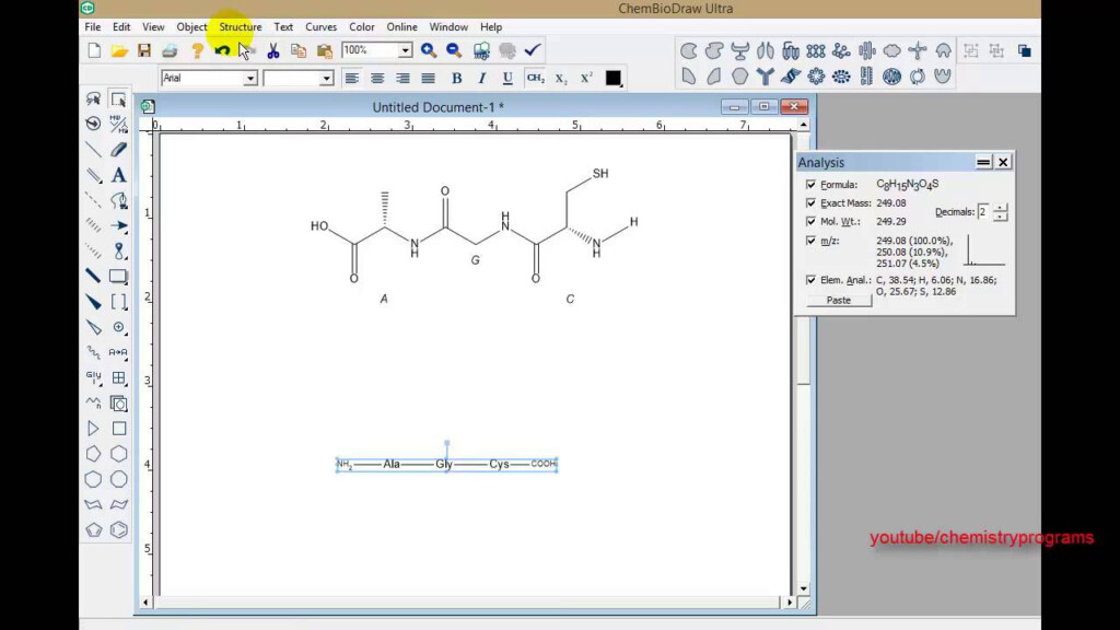 ChemDraw Tutorial 11 Draw Protein And DNA YouTube