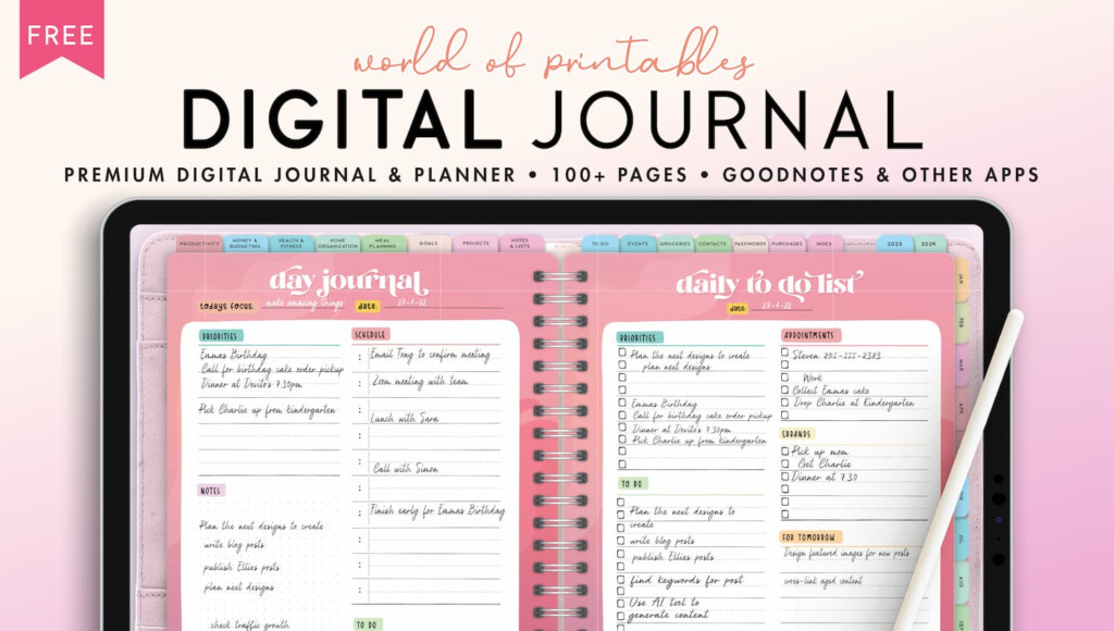 Digital Journal Free 100 Page Journal For 2025 World Of Printables