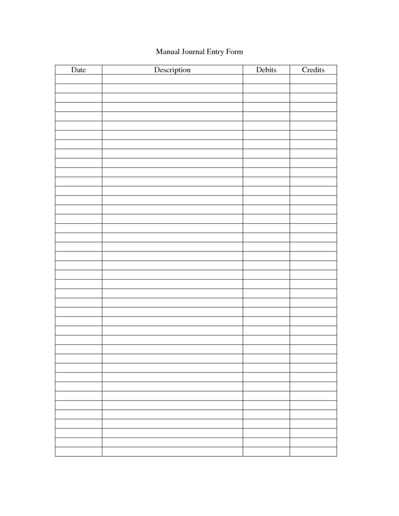 Double Entry Journal Template For Word Cardtemplate my id