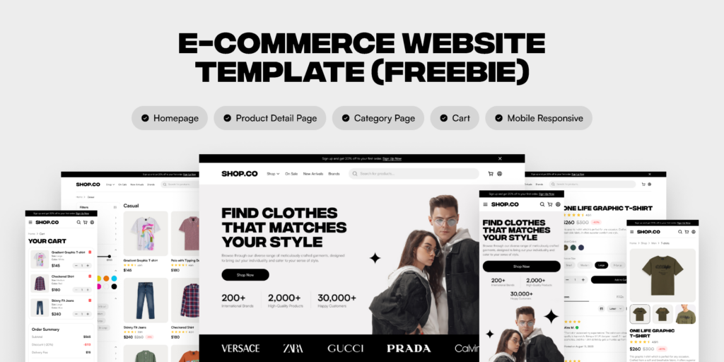 E commerce Website Template Freebie Figma