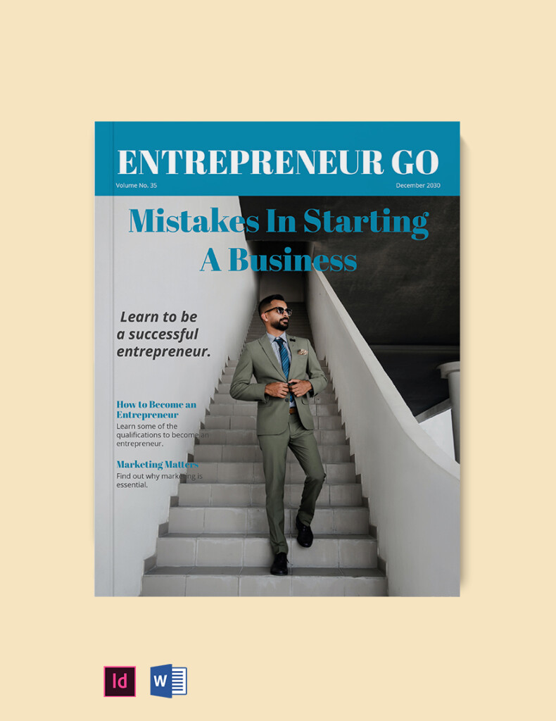 Entrepreneur Magazine Small Business Template In InDesign Word PDF 