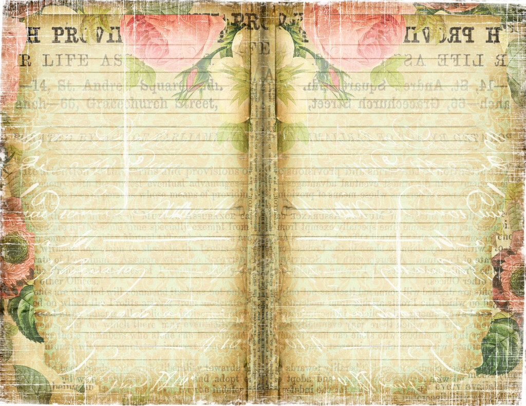 Ephemera s Vintage Garden Free Printable Shabby Chic Journal Page 