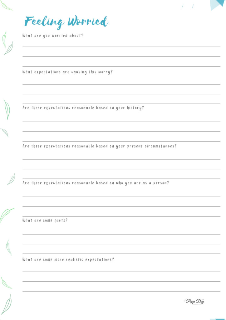 Feeling Worried Journal Template Packs Etsy