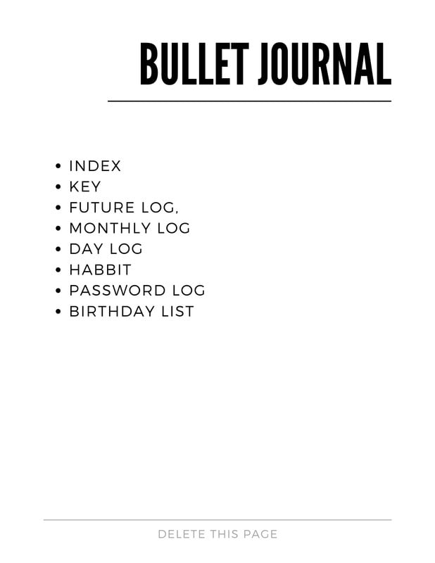 Free And Printable Bullet Journal Templates Canva