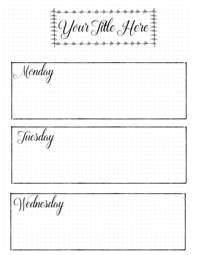 FREE Printable And Customizable Calendar Journal