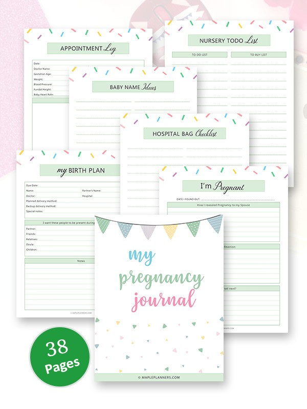 Free Printable My Pregnancy Journal
