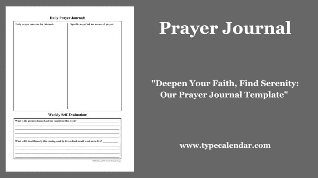 Free Printable Prayer Journal Templates PDF Word Excel For Kids