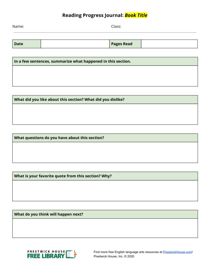 Free Reading And Literature Templates For Google Docs Prestwick House