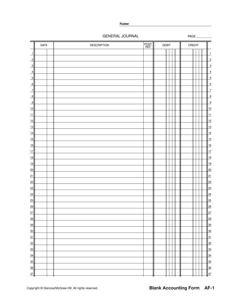 General Journal Template Fill Out Sign Online DocHub