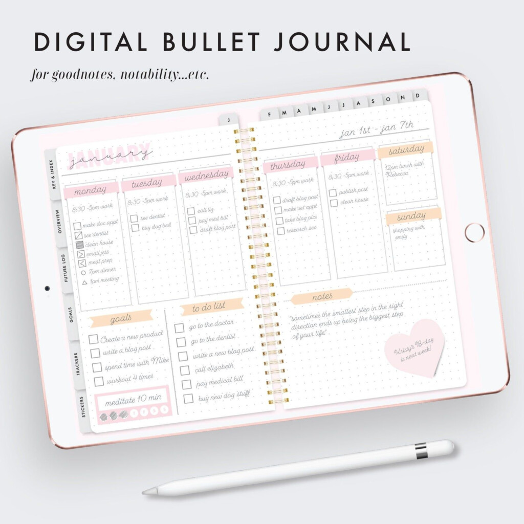 Goodnotes Bullet Journal Template Free