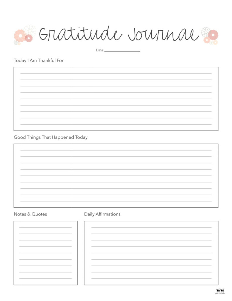Gratitude Journal Templates 18 FREE Printables PrintaBulk