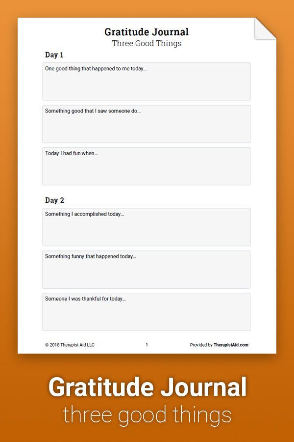 Gratitude Journal Three Good Things Relationship Psychology Positive 