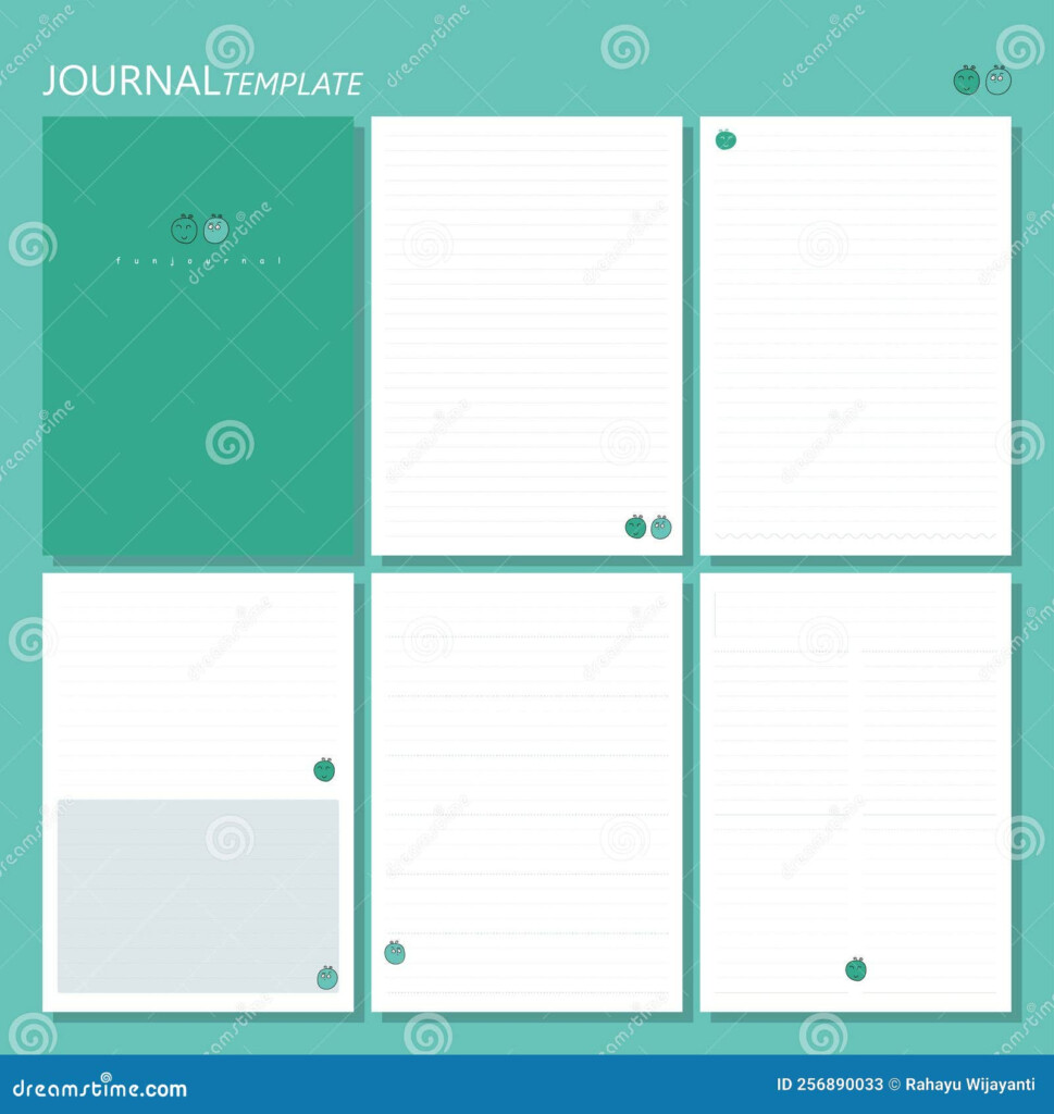 Green Fun Journal Planner Template Stock Vector Illustration Of Plan 