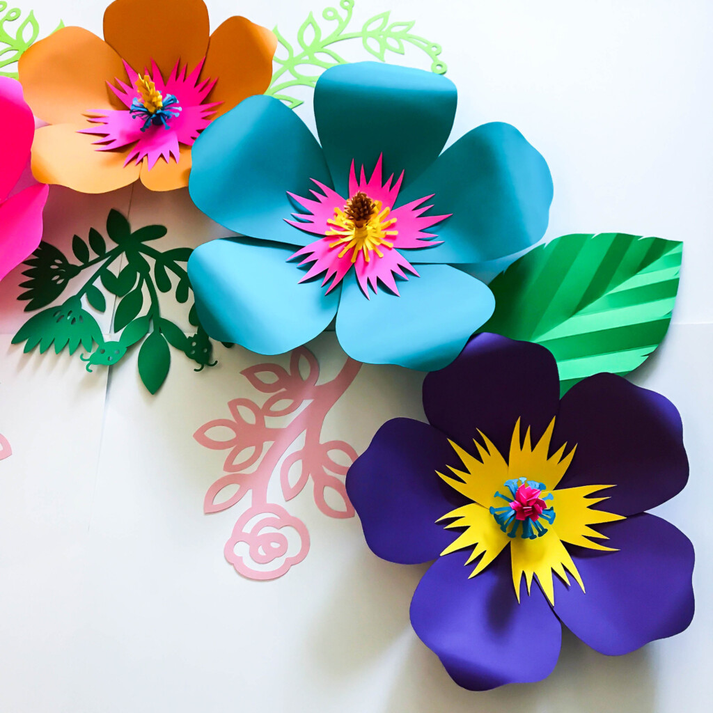Hawaiian Paper Flower Template Free