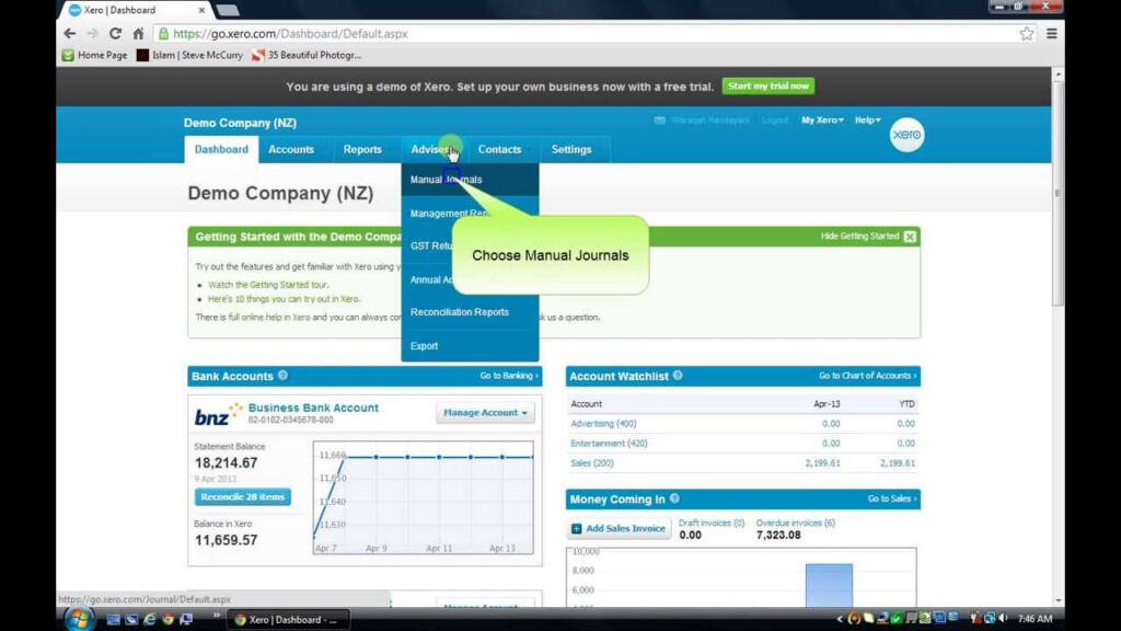 How To Book A Manual Journal In Xero Accounting Software YouTube