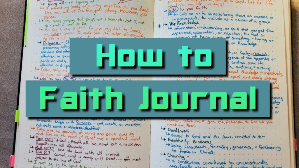 How To Faith Journal How To Journal Your Journey With God YouTube