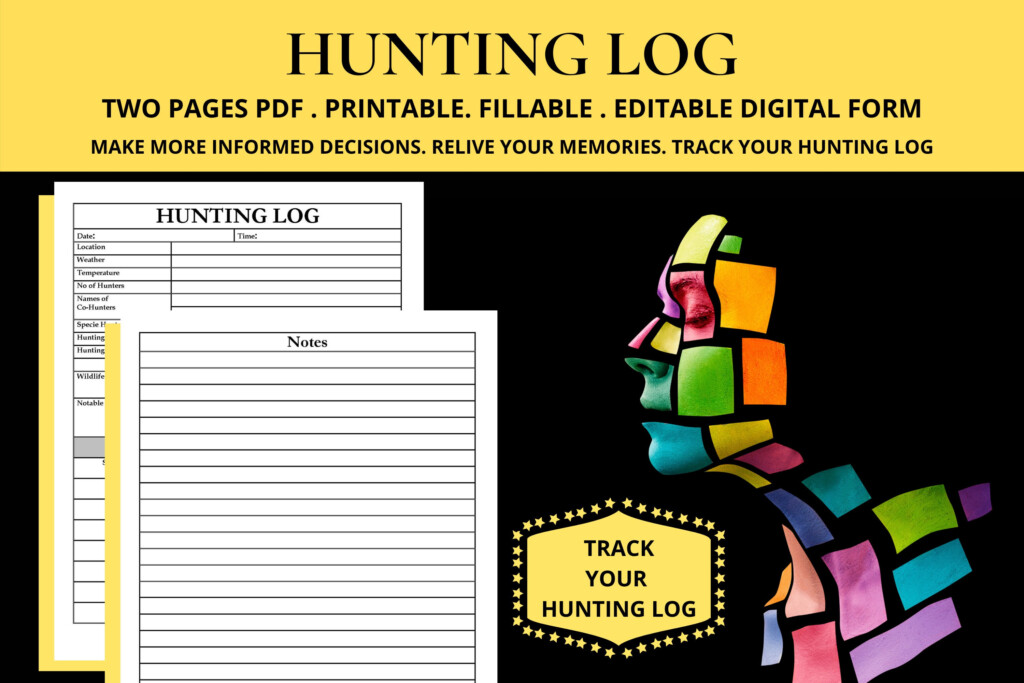Hunting Journal Book Template Hunting Log Book Guide Deer Hunting 