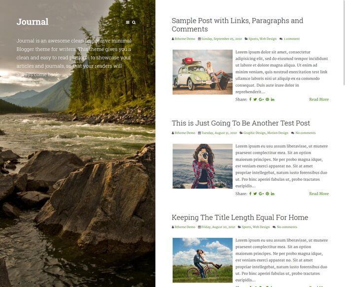 Journal Blogger Template NewBloggerThemes