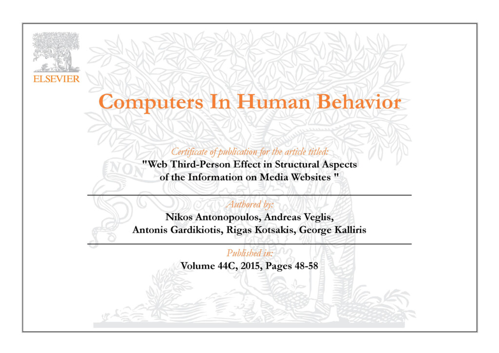 JOURNAL Computers In Human Behaviour