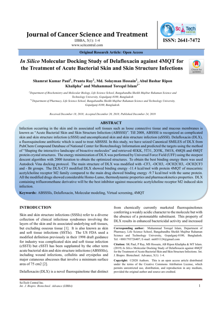 Journal Of Cancer Science And Treatment Template Scitech Central