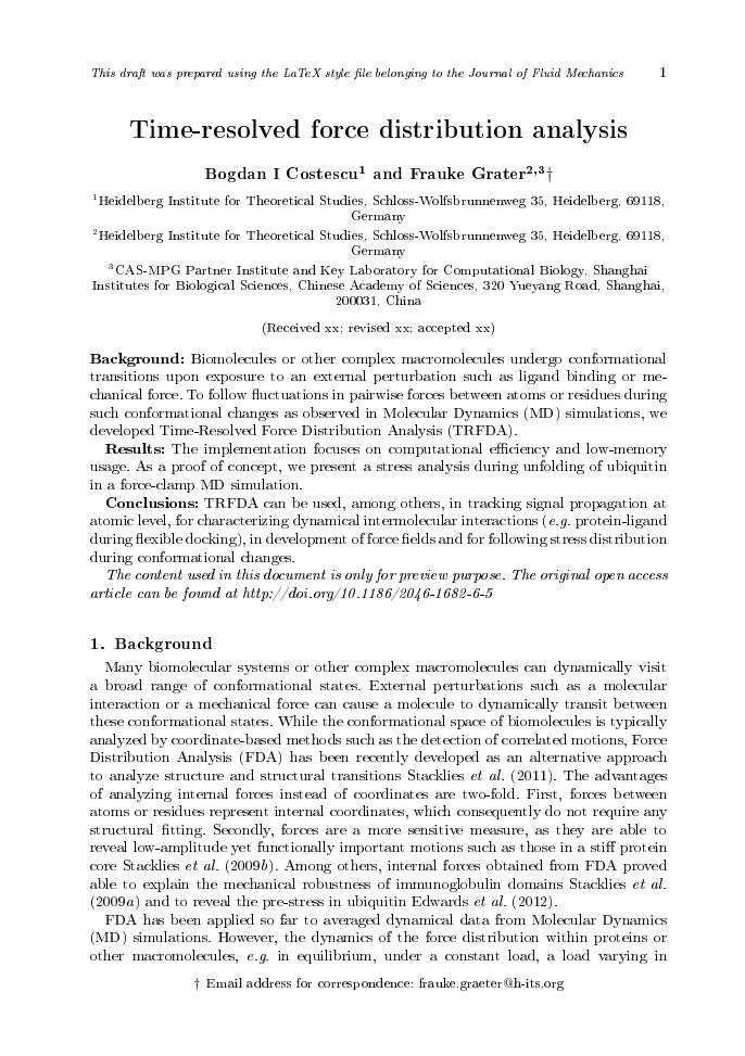 Journal Of Fluid Mechanics Template Cambridge University Press