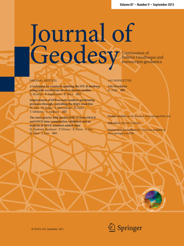 Journal Of Geodesy Springer LaTeX Template Overleaf Online LaTeX 