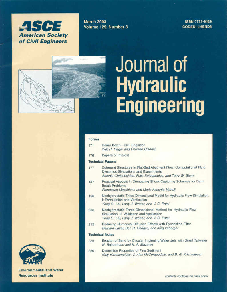 Journal Of HYDRAULIC ENGINEERING ASCE