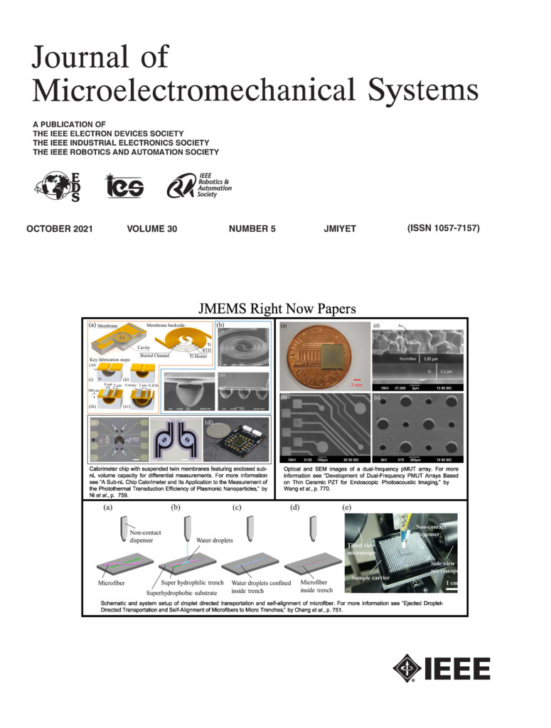 Journal Of Microelectromechanical Systems IEEE Electron Devices Society