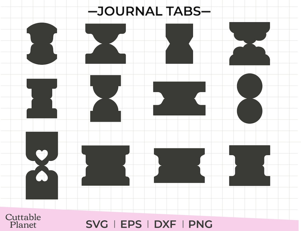 Journal Tab Template Svg Dxf Jpg Png Folder Tabs Svg Etsy