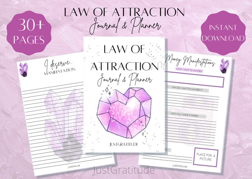 LAW OF ATTRACTION Planner Journal Printable 30 Pages Manifestation 