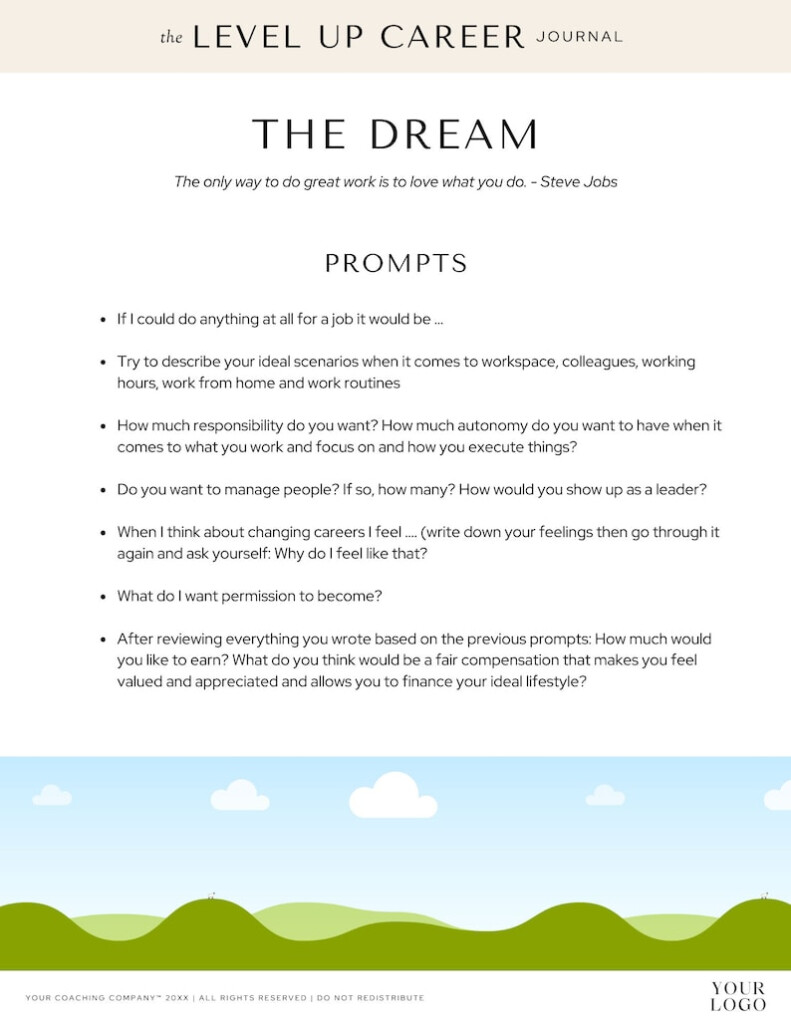 Level Up Your Career Journal Template Etsy