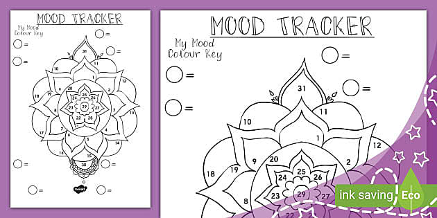 Mandala Themed Mood Tracker Bullet Journal Page Twinkl