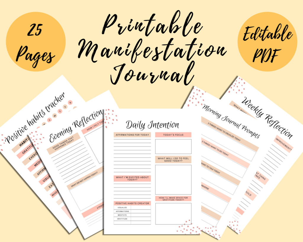Manifestation Journal Law Of Attraction Planner 3 6 9 Etsy