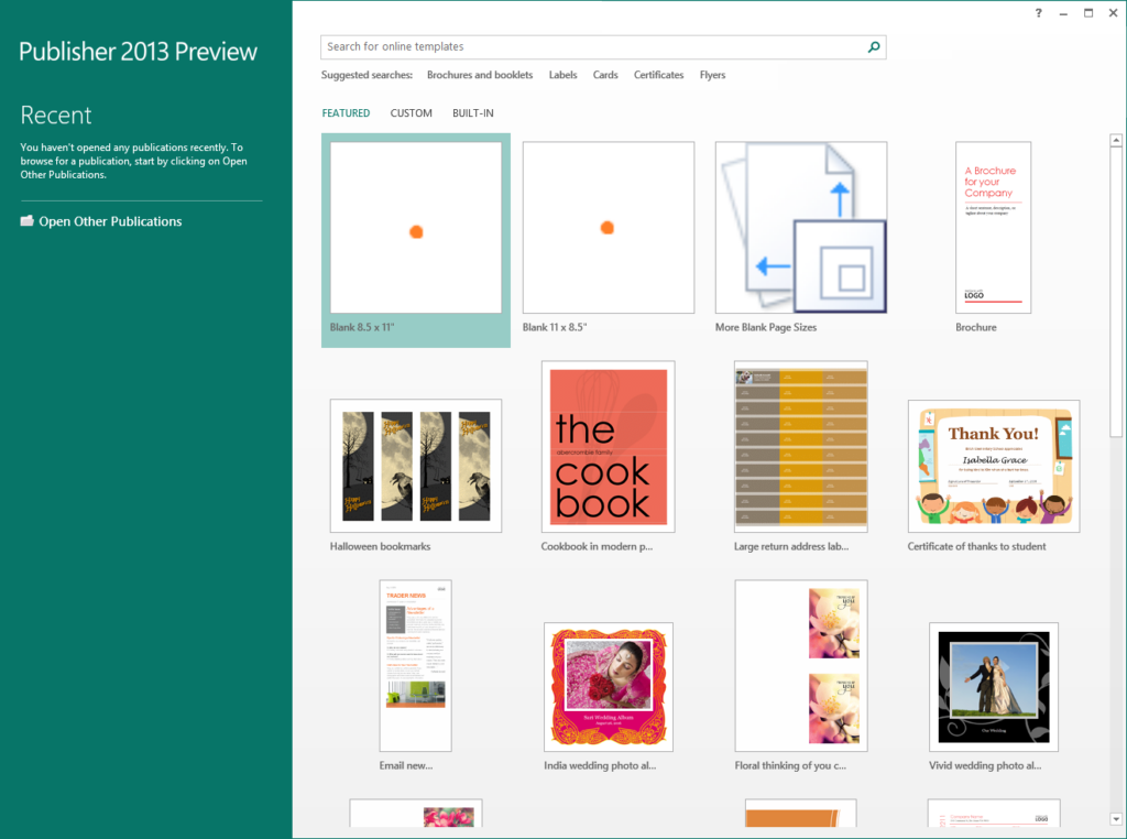 Microsoft Publisher Template Analisis