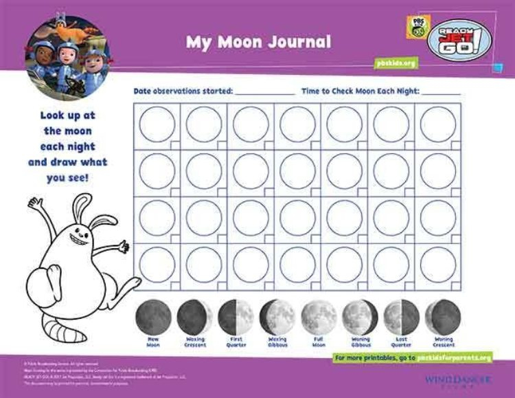 Moon Journal For Kids Free Printable Kids PBS KIDS For Parents